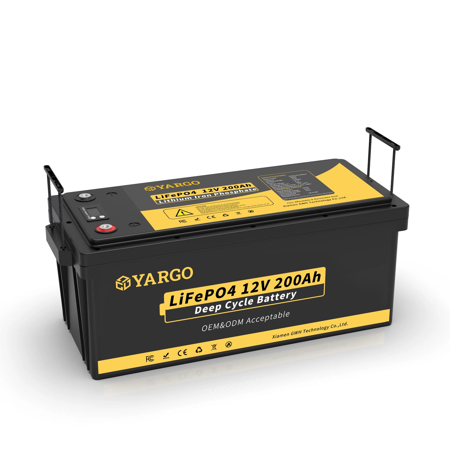 Wholesale OEM lifepo4 12V 200ah deep cycle lithium ion battery for RV/solar system/yacht/golf carts storage and car Customizable