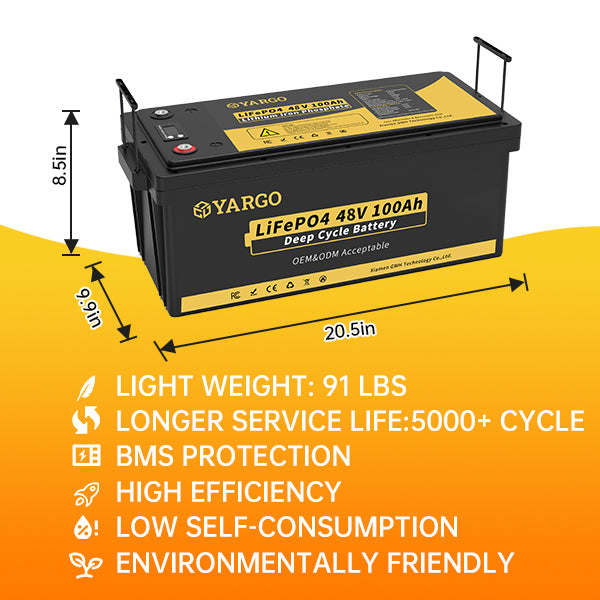 Wholesale OEM 5000 Cycle 48V 100Ah golf cart lifepo4 lithium ion battery pack 51.2v 100Ah deep cycle battery Customizable