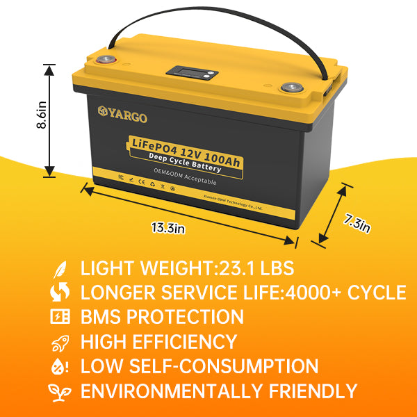 Wholesale OEM 12V 100Ah Lifepo4 Deep Cycle battery Lithium Ion Battery Automotive grade A+ Battery for Solar Power System Customizable
