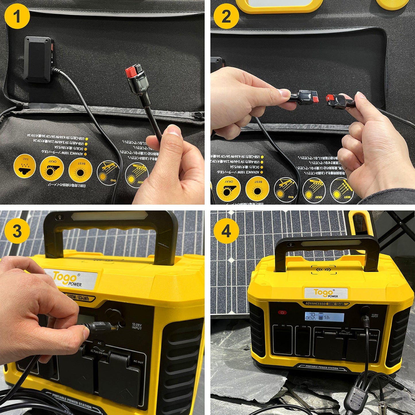 TogoPower 100W Portable Solar Panel for Portable Power Stations